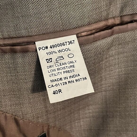 Lauren Ralph Lauren Men's Sport Coat Jacket Tan 100% Wool 2 Button Dual Vent 40R - Picture 9 of 15